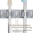 thumbnail image 3 of A house of tools Gray Mop Broom Holder Wall Mount with 4 Slots & 4 Hooks - Wood Broom Mop Hanger for Pantry Closet Laundry Room Organization - Heavy Duty Garden Tool Organizer, 3 of 14