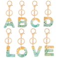 thumbnail image 3 of Letter Keychain,Resin Keychain,Pendant English Alphabet Design Flower Keychains,A-Z Keychain for Women Girl Birthday Gifts, 3 of 5