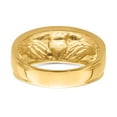 thumbnail image 6 of Primal Gold 10 Karat Yellow Gold High Polished Men's Claddagh 11mm Band, 6 of 7