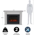 thumbnail image 5 of Real Flame Tejon 52" Slim Electric Fireplace in Bone White, 5 of 9