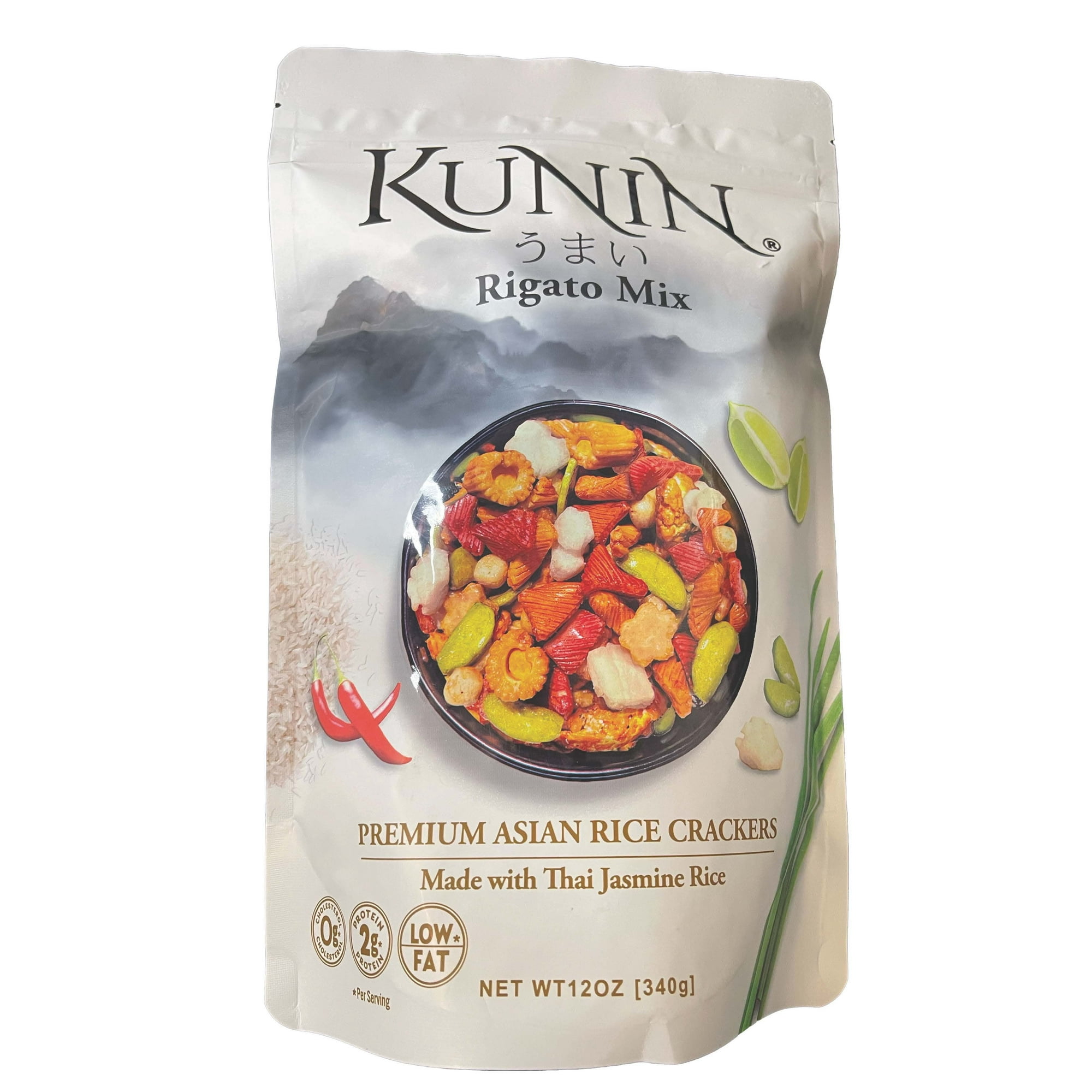 Kunin Rigato Mix, Premium Asian Rice Crackers 12 oz.