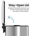thumbnail image 6 of iTouchless SoftStep 3 gal Slim Bathroom Step Garbage Can with AbsorbX Odor Filter, Stainless Steel, 6 of 7