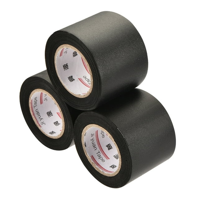 Unique Bargains 5cmx13m Non-Adhesive Thick Tube Protector Wrap Pipe Protective Tape Black 3Pack