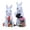 White, variant on 3 PCS Modern Easter Rabbit Figurine for Home Decor - Gold Cute Bunny Statue Sculpture for Office Desk, Shelf, Table, or Living Room Decor for Bookshelf or Nightstand