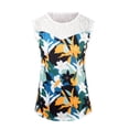 thumbnail image 2 of XXLvision Women Printed Lace Stitching Round Neck Casual Tunic Tank Tops, 2 of 4