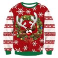 thumbnail image 3 of Suéter navideño feo unisex con estampado 3D, divertido jersey, jerséis, tops para Navidad, hombres, mujeres, fiesta, sudadera con capucha, 3 of 5