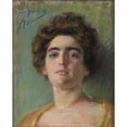 thumbnail image 2 of Alice Pike Barney 20x24 Black Ornate Framed Double Matted Museum Art Print Titled: Laura Alice (1898), 2 of 5