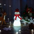 thumbnail image 4 of nTRIUQJ Holiday Series 354 Inch LED Snowman Rotating Light Desktop Ornament for Family Festive Decoration with Warm Glow White1, 4 of 4