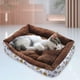 thumbnail image 2 of Camas para perros y gatos, ropa de cama suave para mascotas, nido para dormir para perros pequeños y medianos. Café M, 2 of 8
