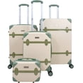 thumbnail image 2 of Set 4 Maletas Vintage Rack and Pack  4 Ruedas Resistentes Retro Tipo Baul Beige, 2 of 7