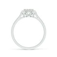 thumbnail image 2 of ANGARA Natural Diamond Halo Engagement Ring in 14K White Gold for Women (Size-2.45mm| Color-I-J| Clarity-I1-I2) | April Birthstone, Anniversary, Jewelry Gift for Women | Natural Diamond Ring, 2 of 9