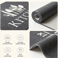 thumbnail image 4 of Washable Non-Slip Kitchen Rug Set 3-Piece, Dark Oil Resistant Runner Mats with Knife & Fork Print, 4 of 8
