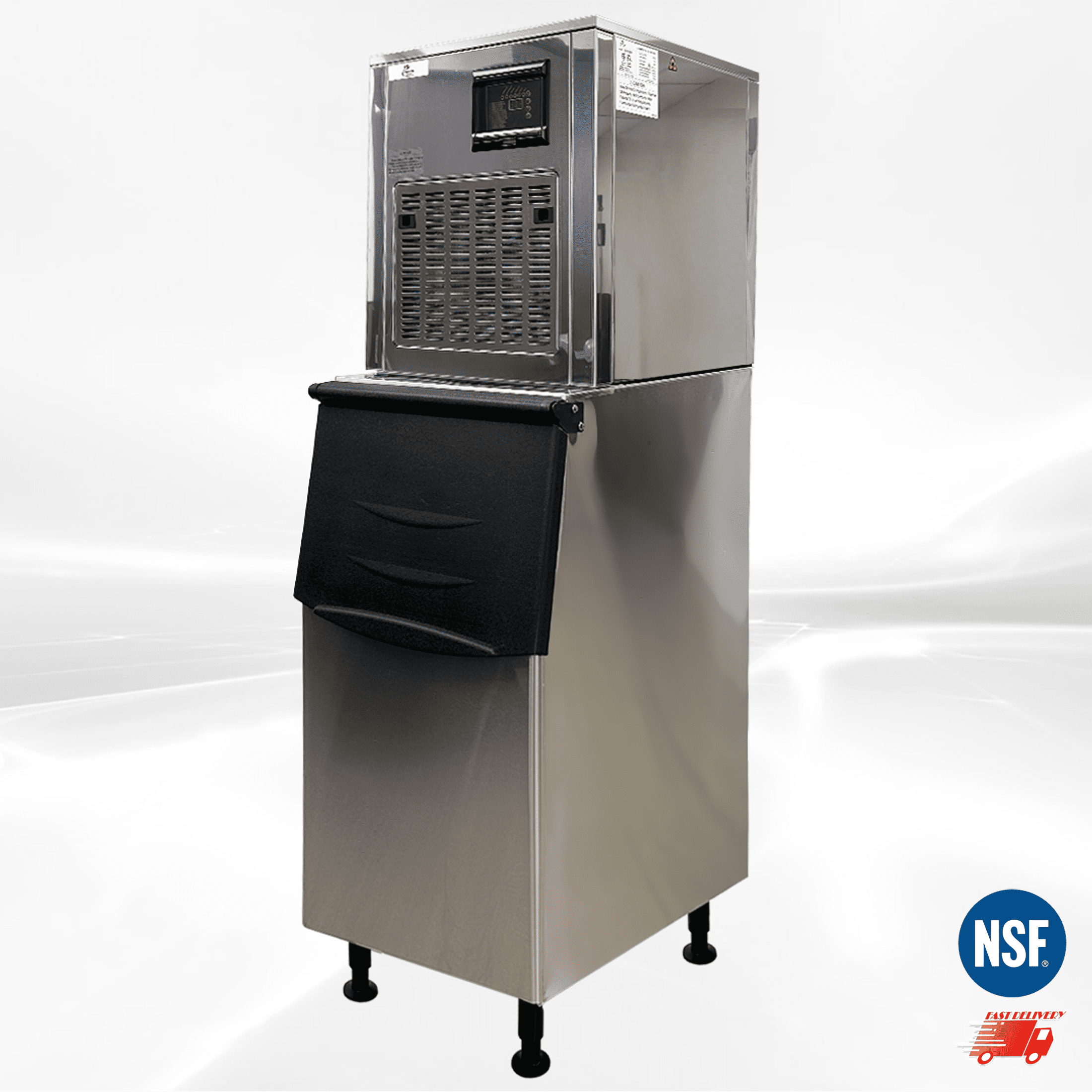 Cooler Depot NSF 550 lb Commercial Nugget Ice Maker with 275 lb Storage Bin, Model SK-559N