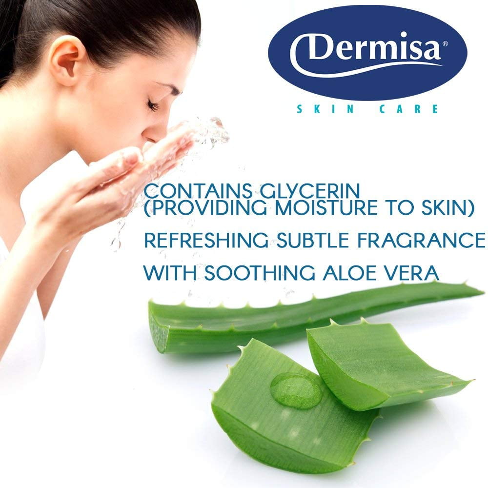 Dermisa Soap Glycerin Facial 3 Ounce with Aloe Vera, 88ml (3 Pack)