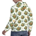thumbnail image 6 of Pofeuu Sloth Sitting Tropical Leaves Print Mens Casual Hooded Collar Drawstring Hoodies Pullover Sweatshirts Casual Long Sleeve Shirts-XX-Large, 6 of 7