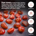 thumbnail image 2 of Crocon Red Jasper Gemstone Rune Stone with Elder Futhark Alphabet Engraved Symbol 25 pcs Set for Feng Shui Chakra Balancing Reiki Crystal Healing Spiritual Metaphysical Size: 15-20 mm, 2 of 8