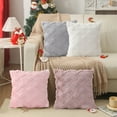 thumbnail image 2 of Lilixerw 18 x 18 inch Soft Plush Fuzzy Throw Pillow Covers,Square Patterned Cushion Cases Decorative for Sofa Bedroom, 2 of 6