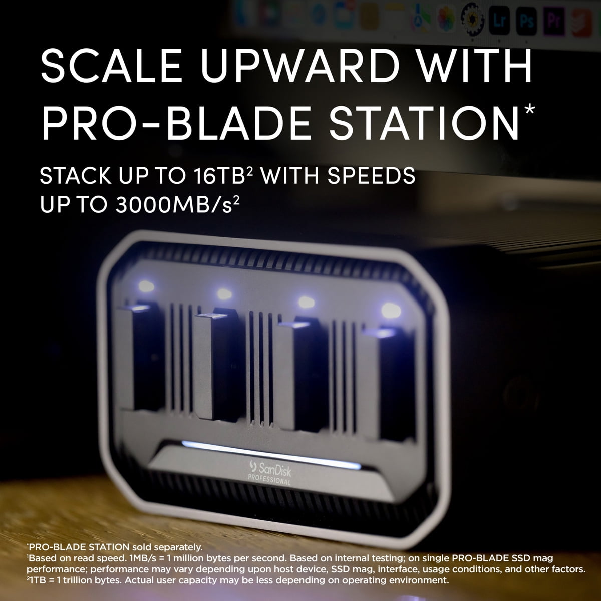 SanDisk Professional PRO-BLADE SDPM1NS-001T-GBAND 1 TB Portable Solid State Drive - External - PCI Express NVMe (PCI Express NVMe 3.0)