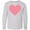 AC-Heather Grey, variant on Inktastic Pink Valentine's Day Heart Long Sleeve Youth T-Shirt