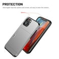 thumbnail image 4 of Dteck Case for iPhone 12 Pro 6.1-inch,Shockproof Rubber Case Card Holder Hybrid Dual Layer PC iPhone 12 6.1" Back Phone Protective Cover,Gray, 4 of 5