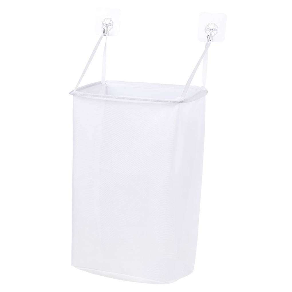 Laundry Clothes Sorter Basket Hanging Hamper Bag Space Saving Wall With Stainles 