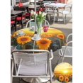 thumbnail image 6 of Outdoor Tablecloth with Umbrella Hole Zipper Summer Sunflower Round Tablecloth 54" Waterproof Outside Table Cloth Watercolor Pastoral Botanical Floral Patio Table Cover Tablecloths for Picnic Party, 6 of 8