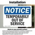 thumbnail image 3 of (2 Pack) Temporarily Out Of Service OSHA Notice Sign 10 Inch X 7 Inch Vinyl Label Decal Sticker Weather Resistant, UV Protected for Workplace, Business, and Construction Site, Made in, 3 of 7
