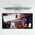 thumbnail image 4 of Spooky Halloween Night Witch Rat Terrier Glowing Pumpkins Desk Mat Full Keyboard Mouse Pad Ratty Dog Lover Large Mousepad - 12015, 4 of 5