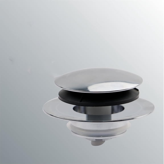 Chrome Plated Universal Tub Drain Stopper, Pop Up Bath Drain, Conversion Kit Assembly, Replaces Lift and Turn and Trip Lever drains, EZ Install