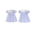 thumbnail image 2 of BemeyourBBs Jesus Loves Me Baby Girl Outfit Toddler Girls Christmas Easter Dress Christian Baby Clothes Ruffle Short Sleeve Crew Neck Striped Dress Baptism Church Outfit, 2 of 8