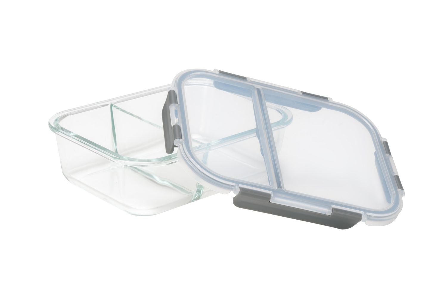 MS DIVIDED RECTANGLE GLASS CONTAINER 1360ML, Volume - 1360ml