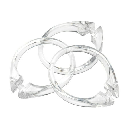 Snap Plastic Shower Curtain Hooks In Super Clear Walmart Com