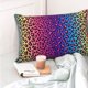thumbnail image 4 of Balery Leopard Neon Rainbow Gradient Funda de Cojín Estampada, Regalos para Mujeres, Regalos de Amor para Ella, Regalos para Novia o Esposa, Funda de Almohada-14"x20", 4 of 6