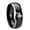 Black 2 Tone Polish Edge, variant on Poodle Dog Concave Black Tungsten Men Ring 10MM