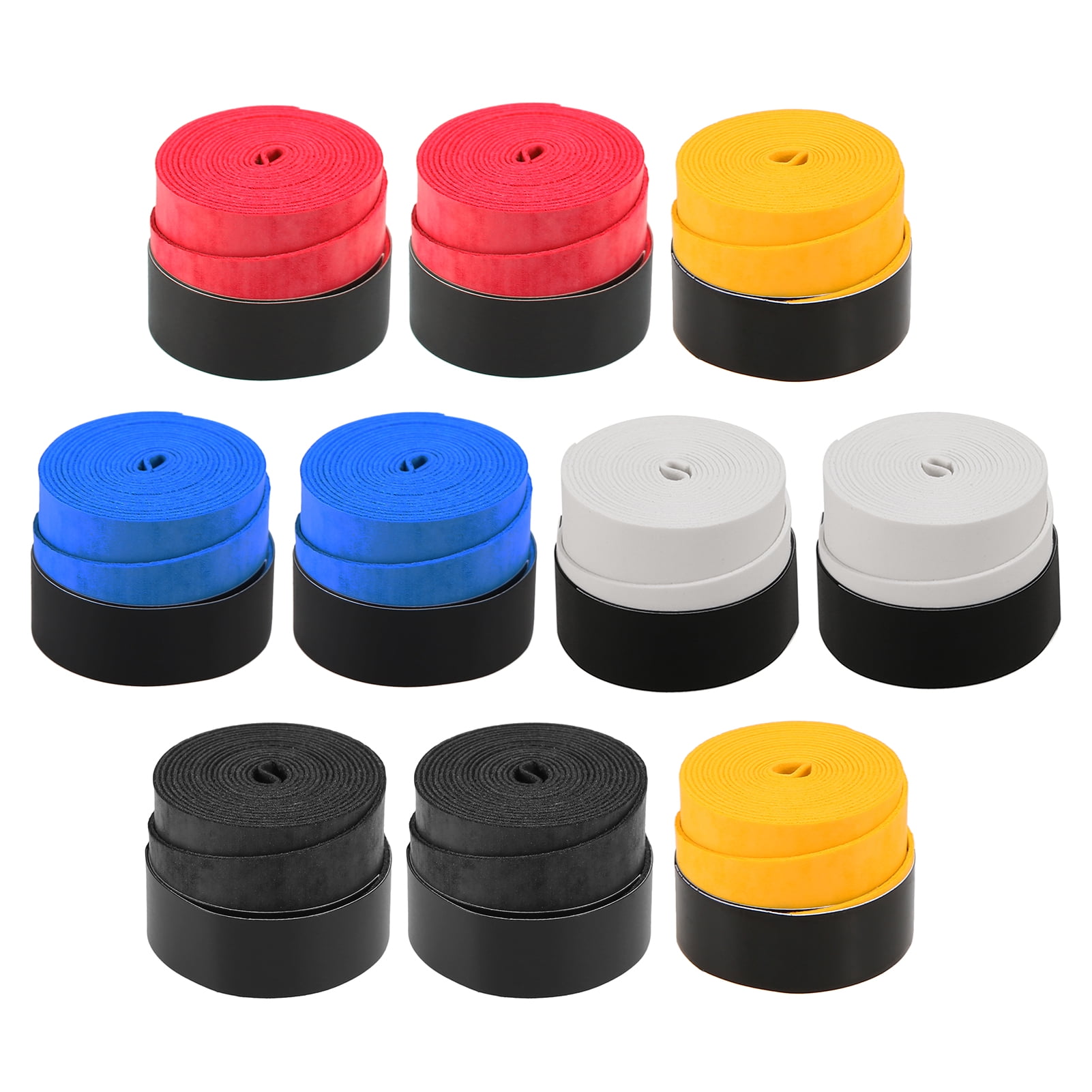 Tapes - 2 X Badminton/Tennis Grip 25×1100×0.75mm Anti Slip Tennis Racket Grip Tapes Badminton Racket Squash Tape Black Adhesives & Sealants Adhesive Tapes -