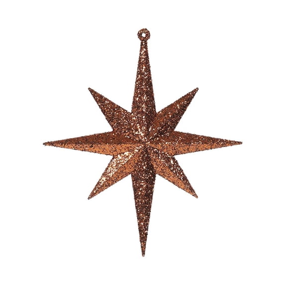 Vickerman 417768 - 8" Copper Glitter Bethlehem Star Christmas Tree Ornament (4 pack) (M167228)