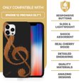 thumbnail image 7 of Case Yard Wooden Case for iPhone-12-Pro-Max Soft TPU Silicone cover Slim Fit Shockproof Wood Protective Phone Cover for Girls Boys Men and Women Supports Wireless Charging Music Is The Answer Design, 7 of 7