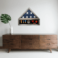 thumbnail image 2 of Military Shadow Box Display Case for Funeral Burial Flag for American Veterans Fits Folded 5x9.5’ Flag, Medal, Patches. Solid Wood and Glass. (Rustic), 2 of 7
