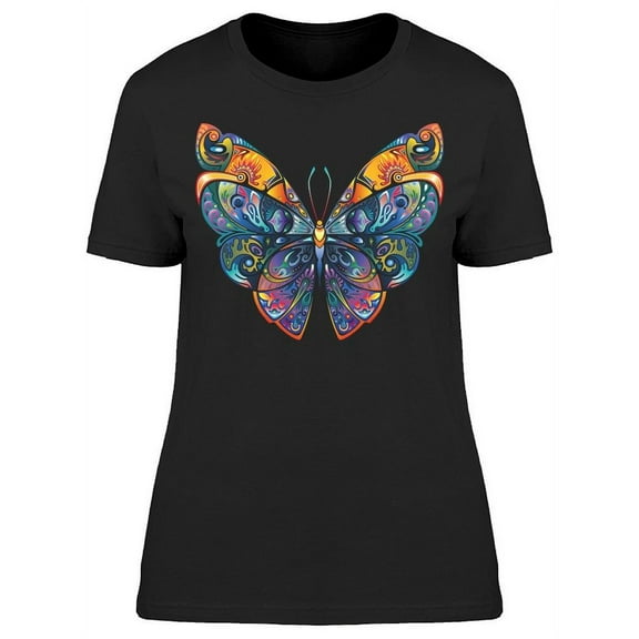 Butterfly With Pattern T-Shirt Women -Image by Shutterstock, Female x-Large