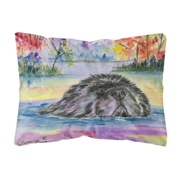 Caroline's Treasures SS8040PW1216 Newfoundland Decorative   Canvas Fabric Pillow, 12H x16W, multicolor