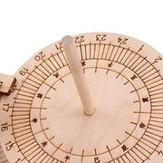 Equatorial Sundial Clock DIY Wooden Building Functional Teaching Aid Educational Toys Easily Install Manual Assembly Model Durable