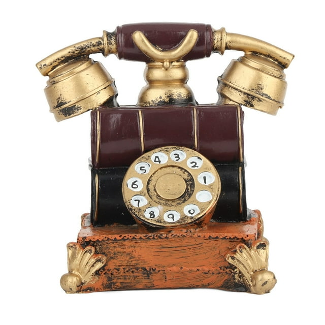Teléfono decorativo retro de resina, modelo vintage para decoración de mesa de bar y rodaje de películas.