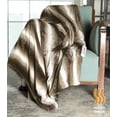thumbnail image 4 of Luxe Faux Fur 676685047694 50 x 60 in. Heated Throw Blanket - Brown & White, 4 of 5