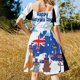 thumbnail image 5 of ¡Feliz Día de Australia! Vestido de manga corta con animales divertidos. Vestido de noche para mujer. Vestido para mujer. Ropa para mujer., 5 of 7