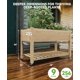 thumbnail image 2 of Garvee Cama de Jardín Elevada de Madera Macetero Elevado de Madera de 48x24x30", Color Natural, 2 of 6