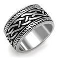 thumbnail image 1 of Alamode TK2239-13 Men High Polished Stainless Steel Ring with Epoxy in Jet - Size 13, 1 of 1