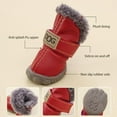 thumbnail image 6 of 4 Pieces of Warm and Snow Waterproof Pet Shoes in Winter, Suitable for Small and Medium-sized Dogs and Cats in Rainy and Snowy Days, Super Warm Leather Waterproof Pet Shoes, 6 of 6