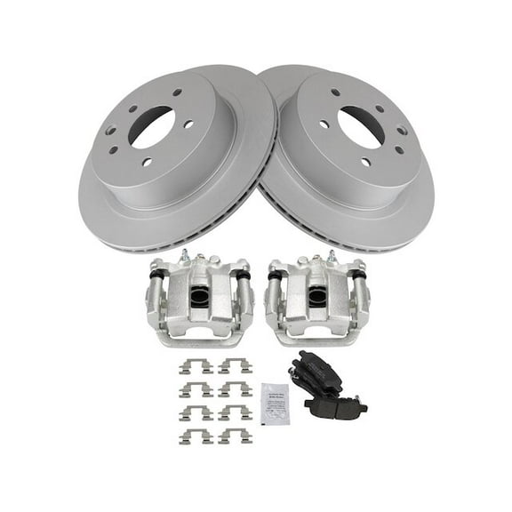 Rear Brake Pad Rotor and Caliper Set - Compatible with 2014 - 2018 Nissan Rogue 2015 2016 2017