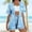 Suit-691Light Blue, variant on Gamivast Vacation Outfits for Women 2 Piece Tropical Leaf Print Kimono & Shorts Summer Sets Boho Open Front Cardigan Cover Up Beach Wear Suits