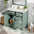 thumbnail image 1 of DAJU 36" Light Green Modern Bathroom Vanity with Ceramic Sink,Soft-Close Door,and 4 Storage Drawers,offering a refined look with practical everyday functionality, 1 of 12